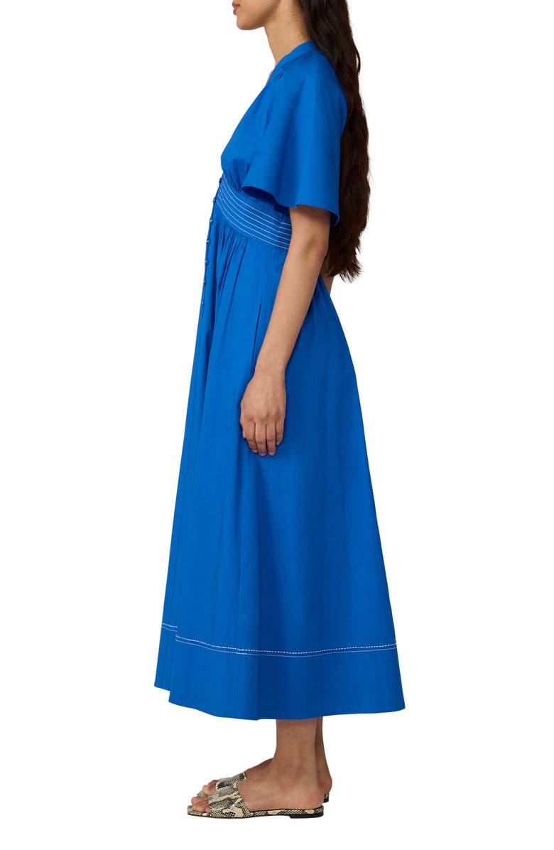 Diane von Furstenberg Dawn Stretch Cotton Poplin Midi Dress, Alternate, color, Carfu