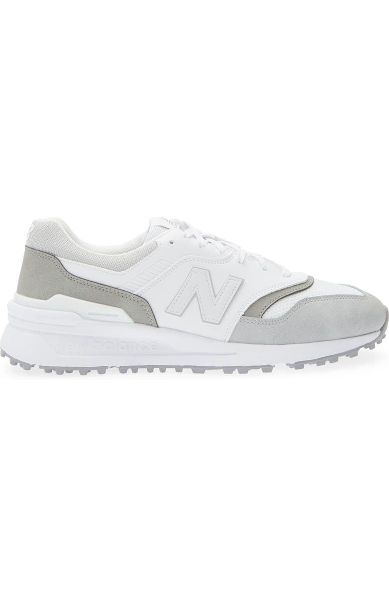 New Balance 997 SL Waterproof Spikeless Golf Shoe, Alternate, color, Light Grey