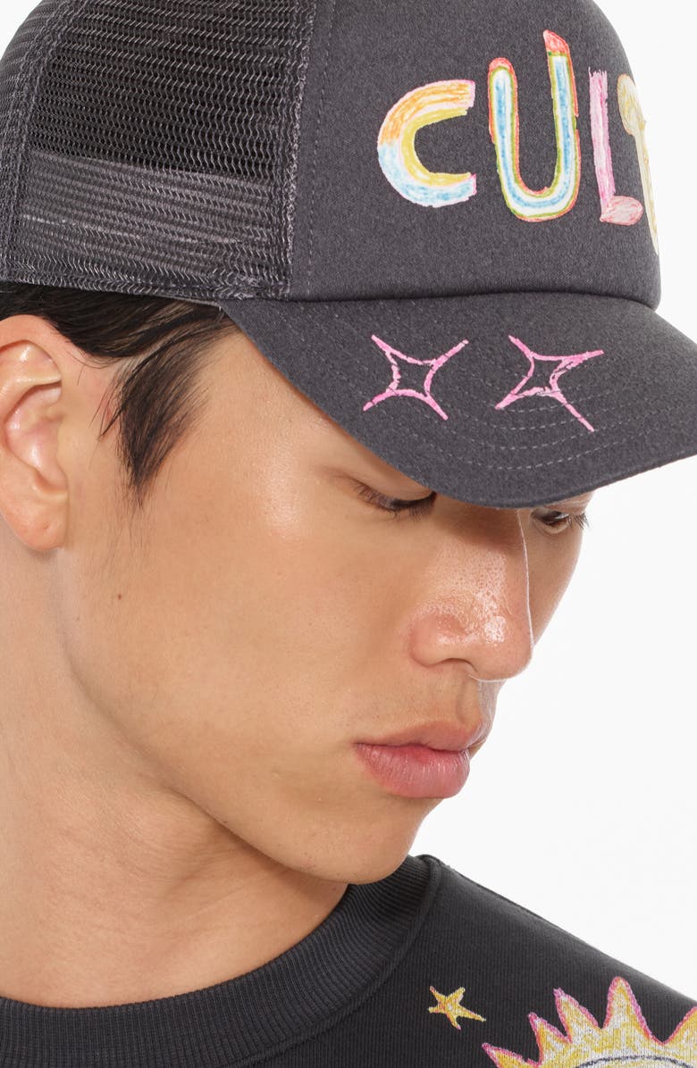 Cult of Individuality Hand Drawn Cult Logo Hat, Alternate, color, Steel