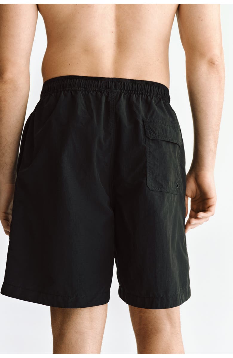 H&M Short Swim Shorts, Alternate, color, Black
