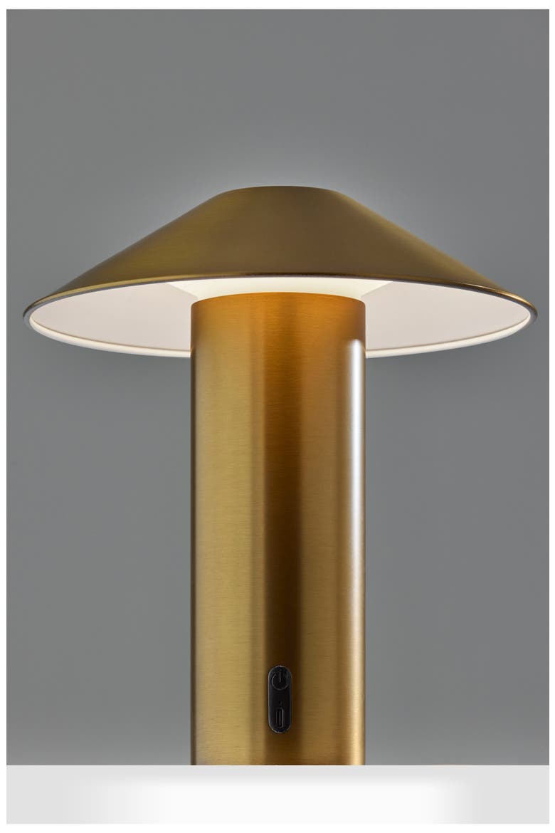 Pina LED Cordless Table Lamp, Alternate, color, ANTIQUE BRASS