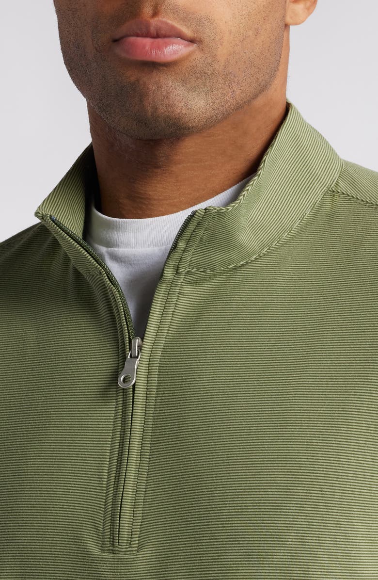 Scott Barber Microstripe Knit Quarter Zip Pullover, Alternate, color, 