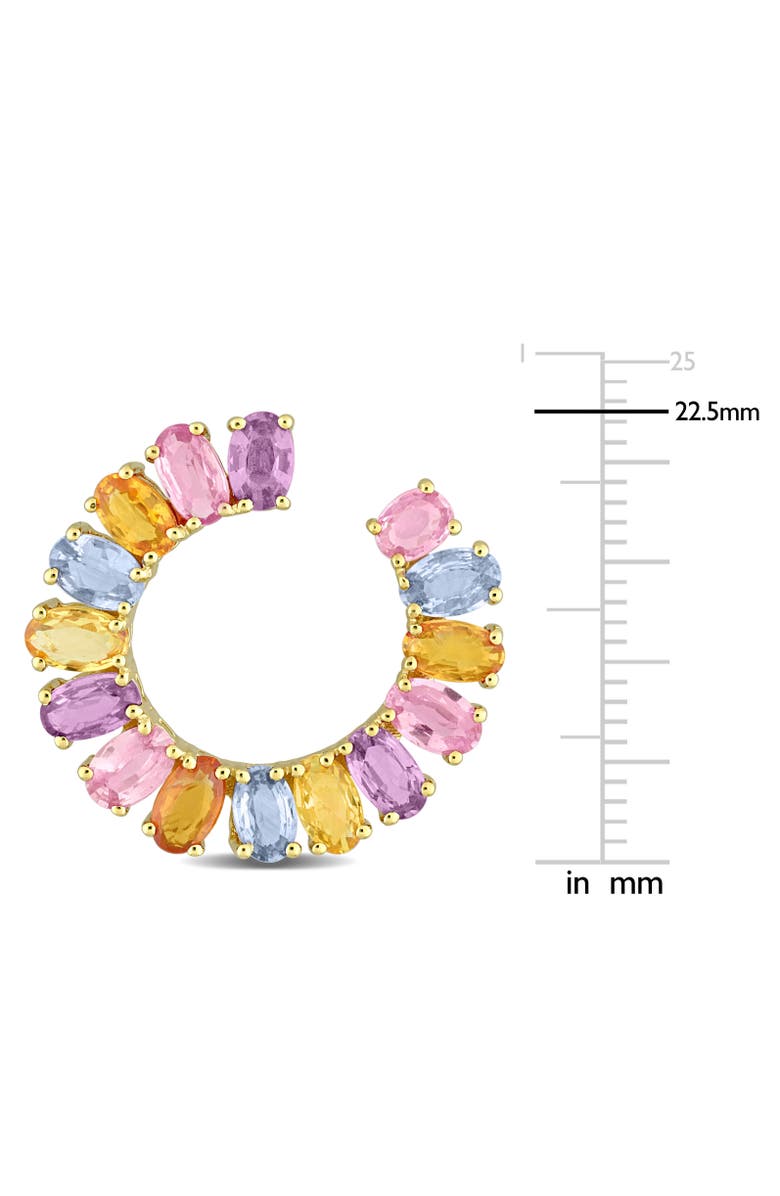 Julianna B. Multi-Sapphire Open Hoop Earrings 14k, Alternate, color, 