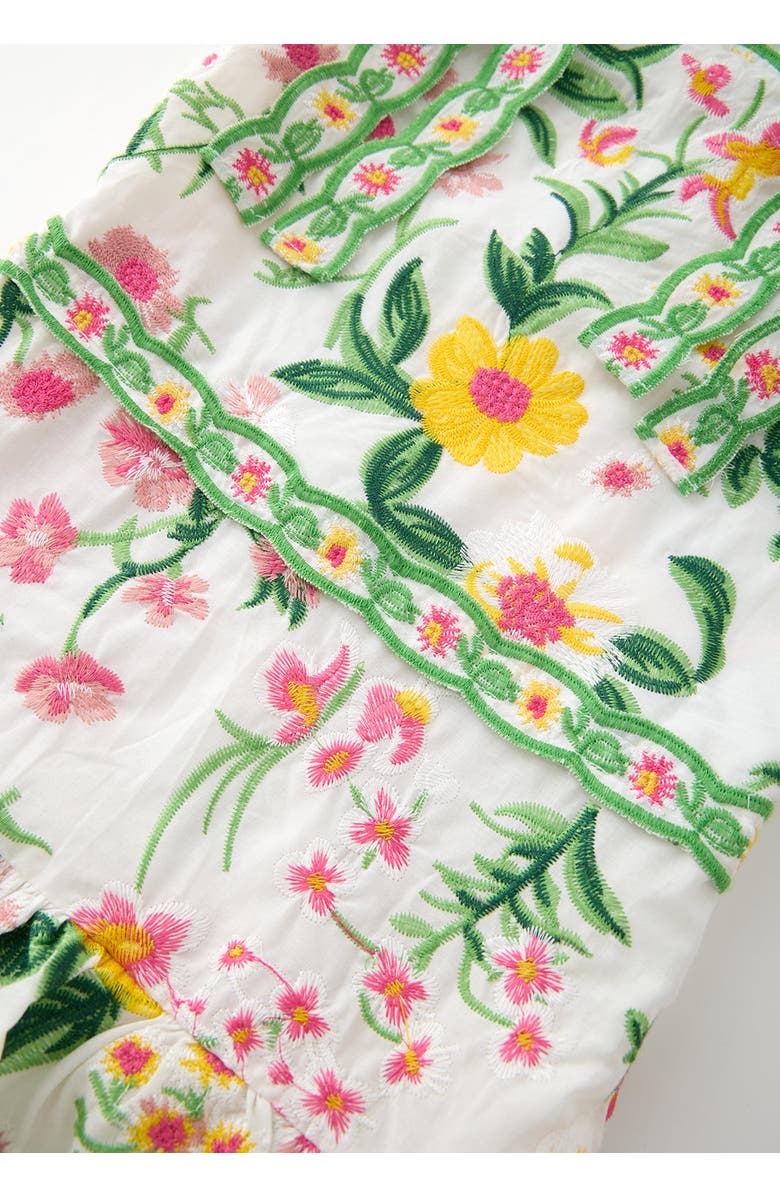 Marlo Kids Kaylee Cotton Embroidered Mini Dress, Alternate, color, Floral