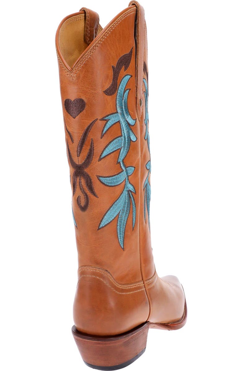 Malibu Beach Women's Premium Western Leather Boots Loni, Alternate, color, Brown