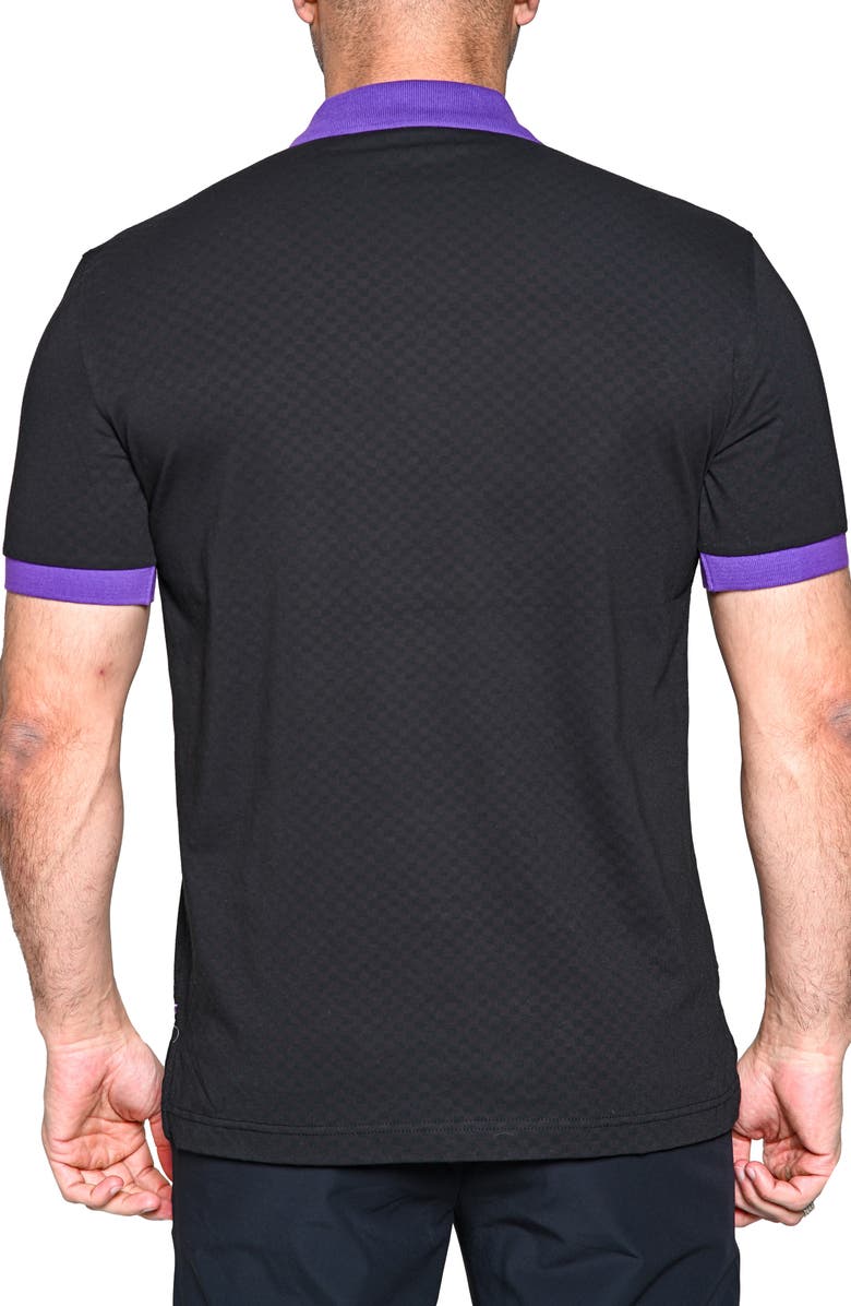 Maceoo Mozartsquaretip Stretch Nylon Polo, Alternate, color, Black