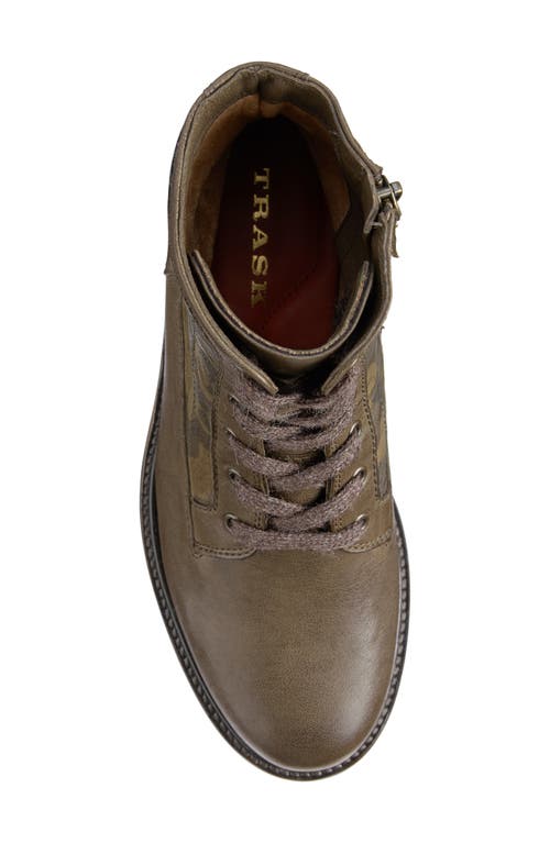 Trask Brett Combat Boot In Olive Camouflage Leather