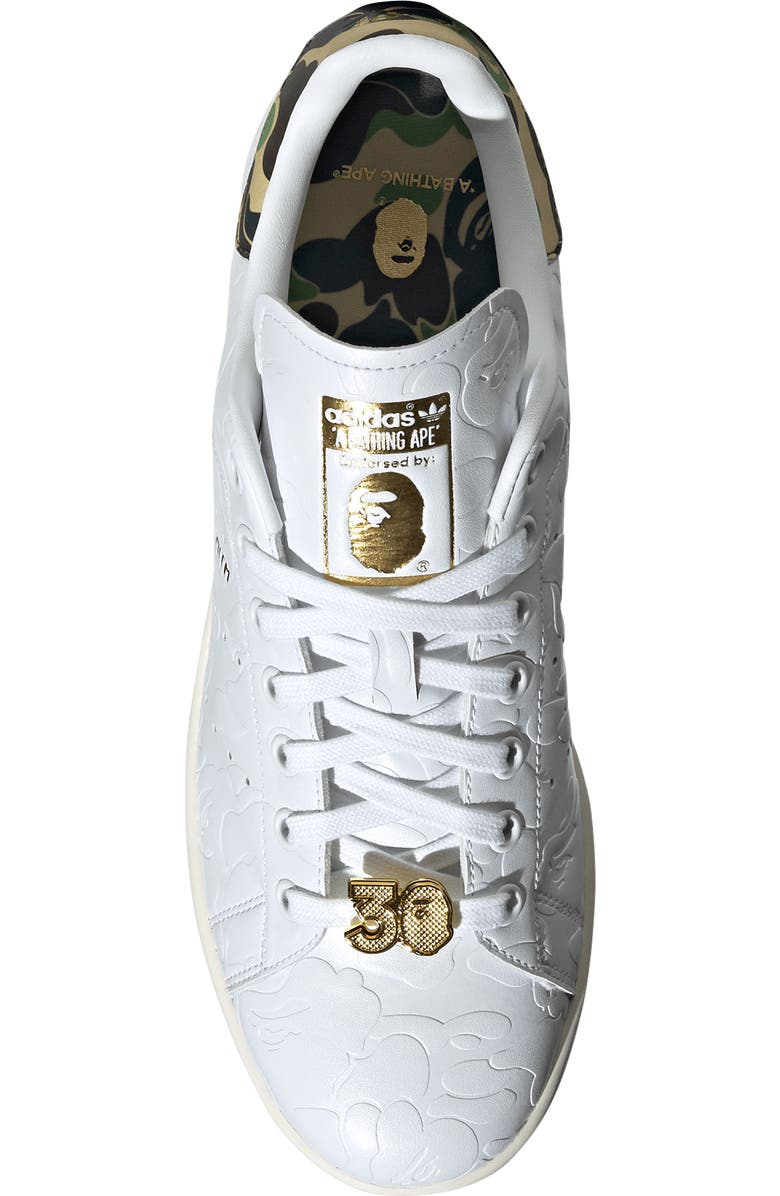 adidas x BAPE Stan Smith Sneaker, Alternate, color, White