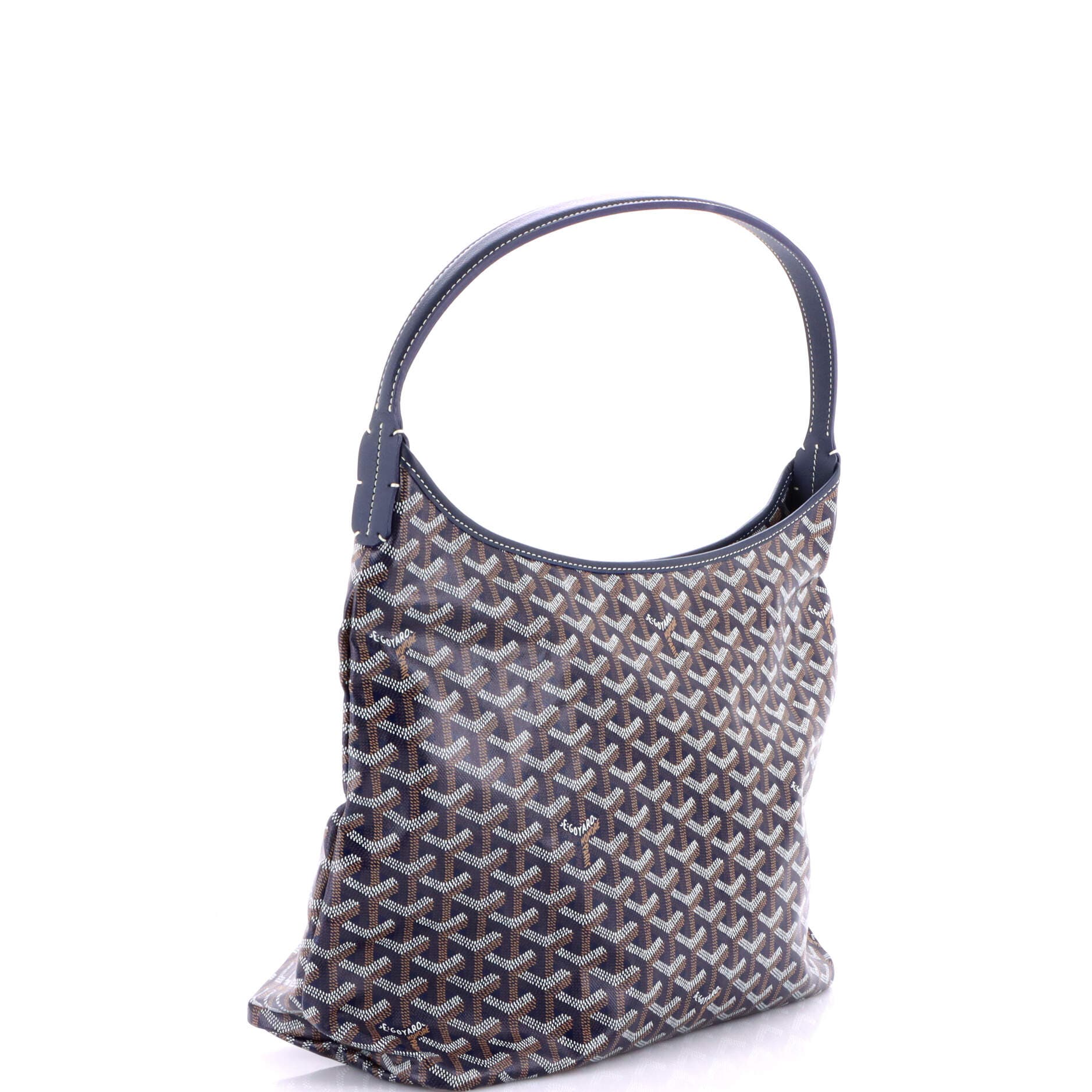 Pre-Owned Goyard Boheme Hobo Coated Canvas, Alternate, color, Blue