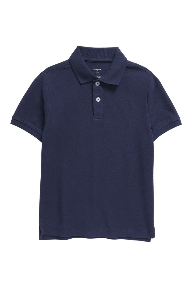 Kids' Piqué Polo, Main, color, NAVY PEACOAT