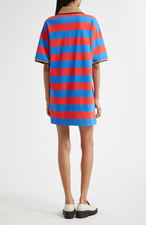 Marimekko Referenssi Stripe Cotton Polo Tunic In Multi