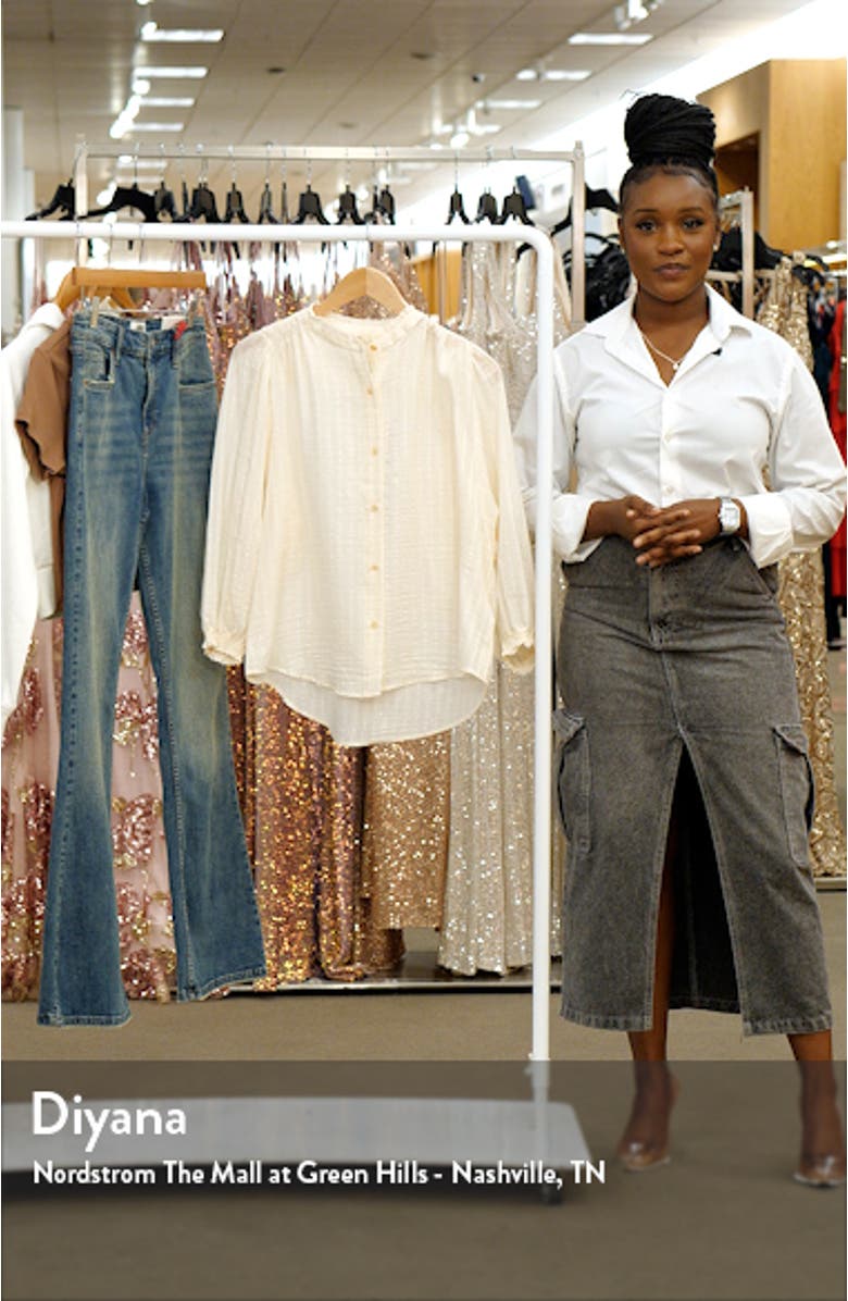 Amalia Stripe Jacquard Button-Up Shirt, sales video thumbnail