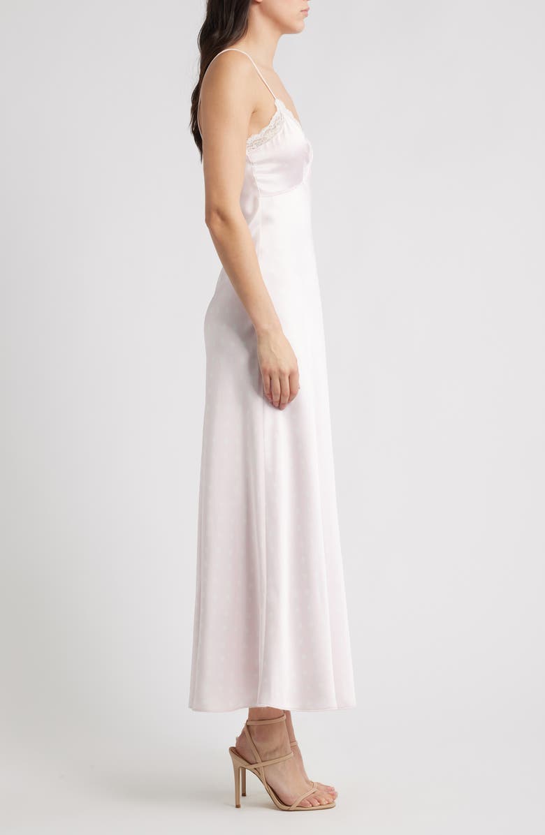 LoveShackFancy Manuela Satin A-Line Maxi Dress, Alternate, color, 