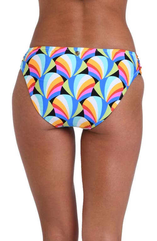 Sunshine 79 Hang Loose Shirred Side Bikini Bottoms In Blue