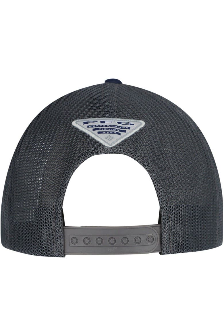 Men's Columbia Navy Dallas Cowboys PFG Mesh Snapback Hat, Alternate, color, Navy