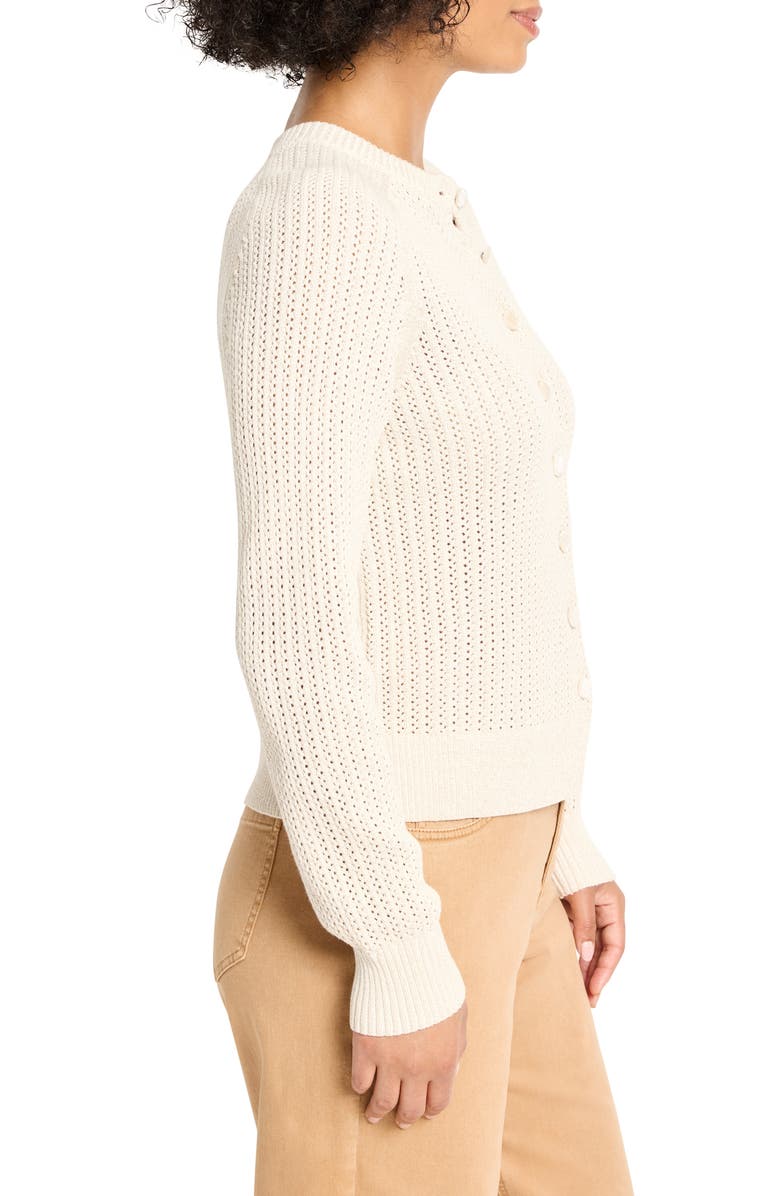 NIC+ZOE Party Cardy Sparkle Cardigan, Alternate, color, Classic Cream