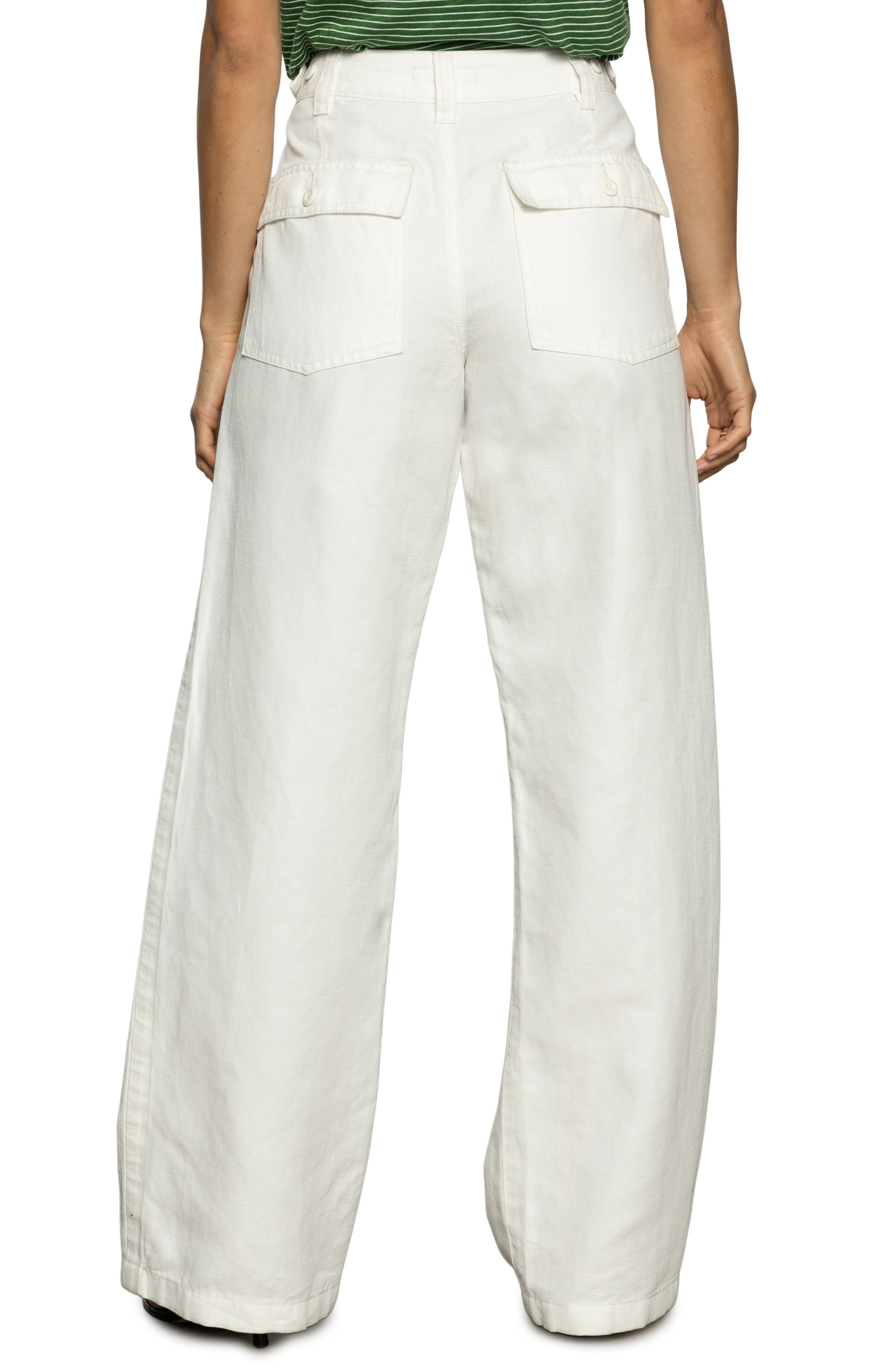 Wide Leg Linen Blend Pants - image 2