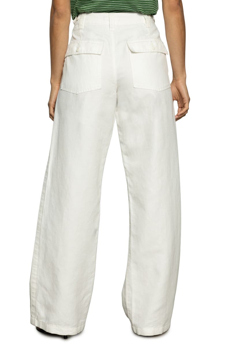 Sanctuary Wide Leg Linen Blend Pants, Alternate, color, 