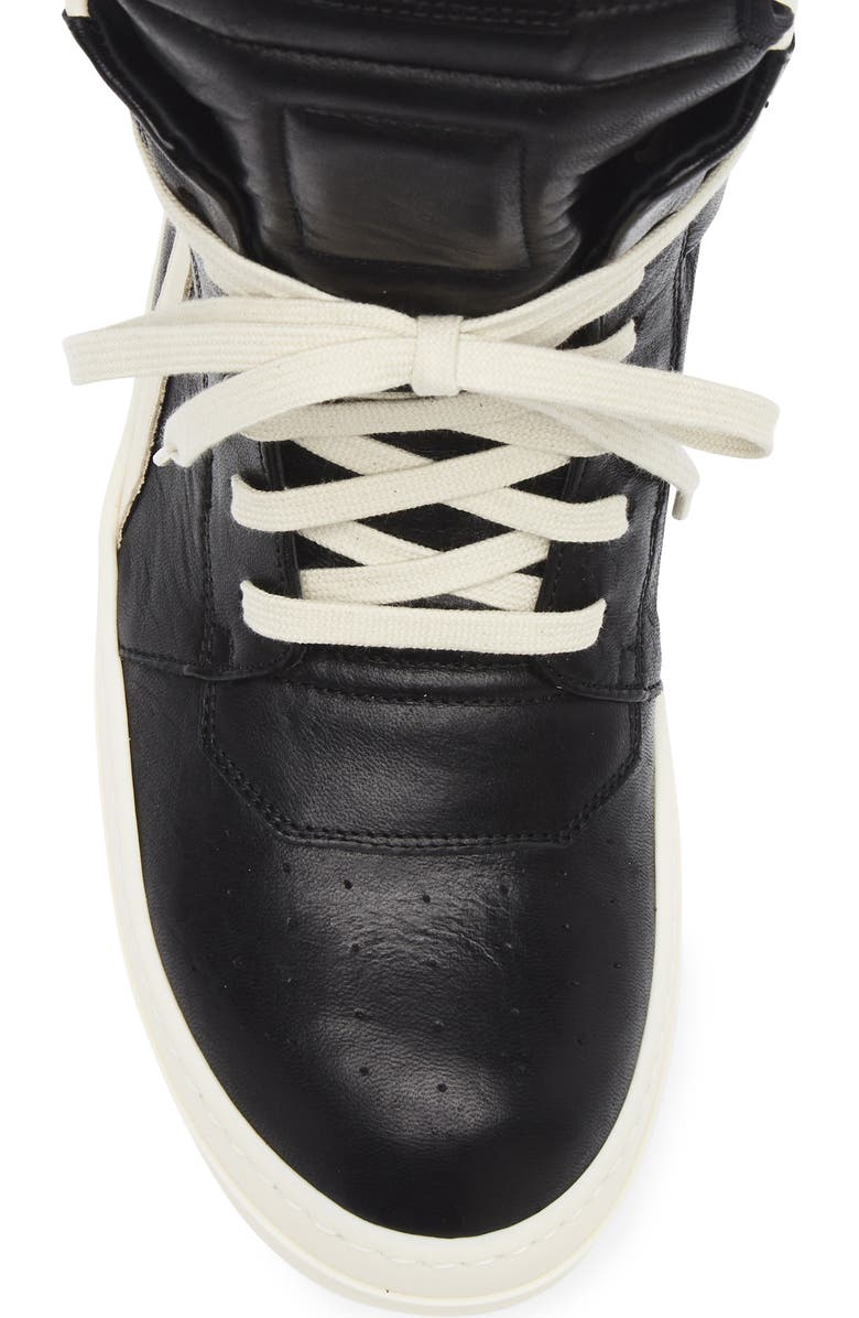 Rick Owens Geobasket High Top Sneaker, Alternate, color, Black/ Milk/ Milk