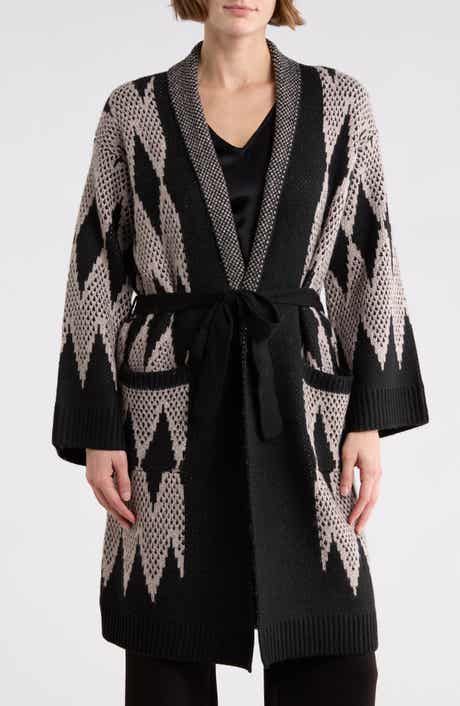 T Tahari Long Sleeve Pattern Sweater