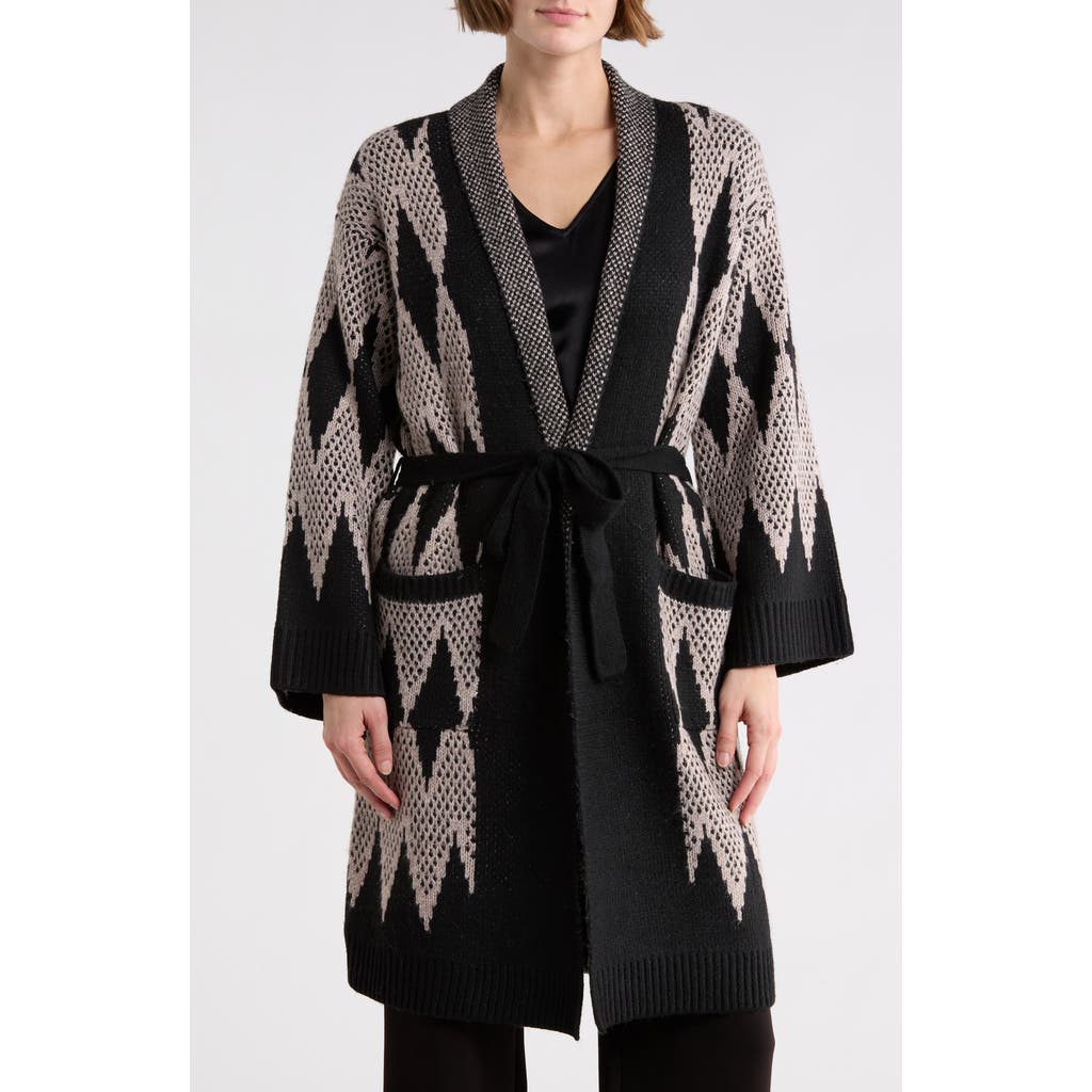 T Tahari Long Sleeve Pattern Sweater