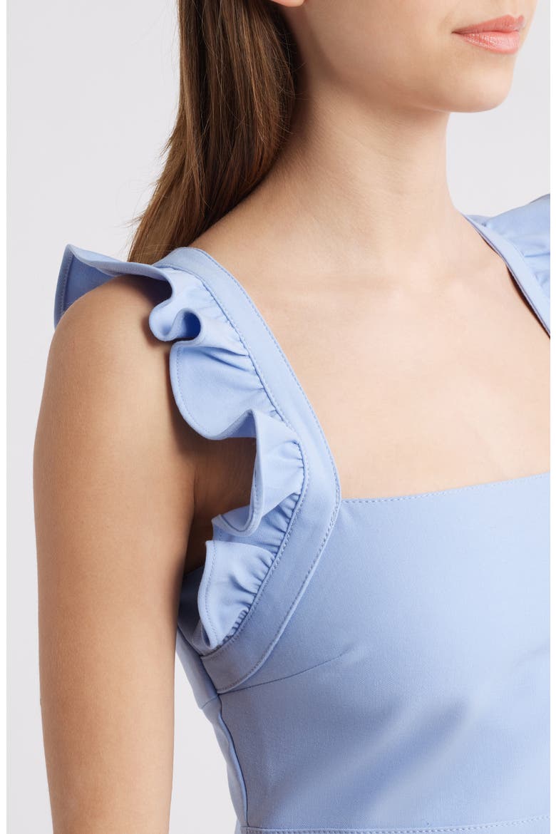 Hara Ruffle Strap Midi Dress, Alternate, color, LAVENDER LUSTER