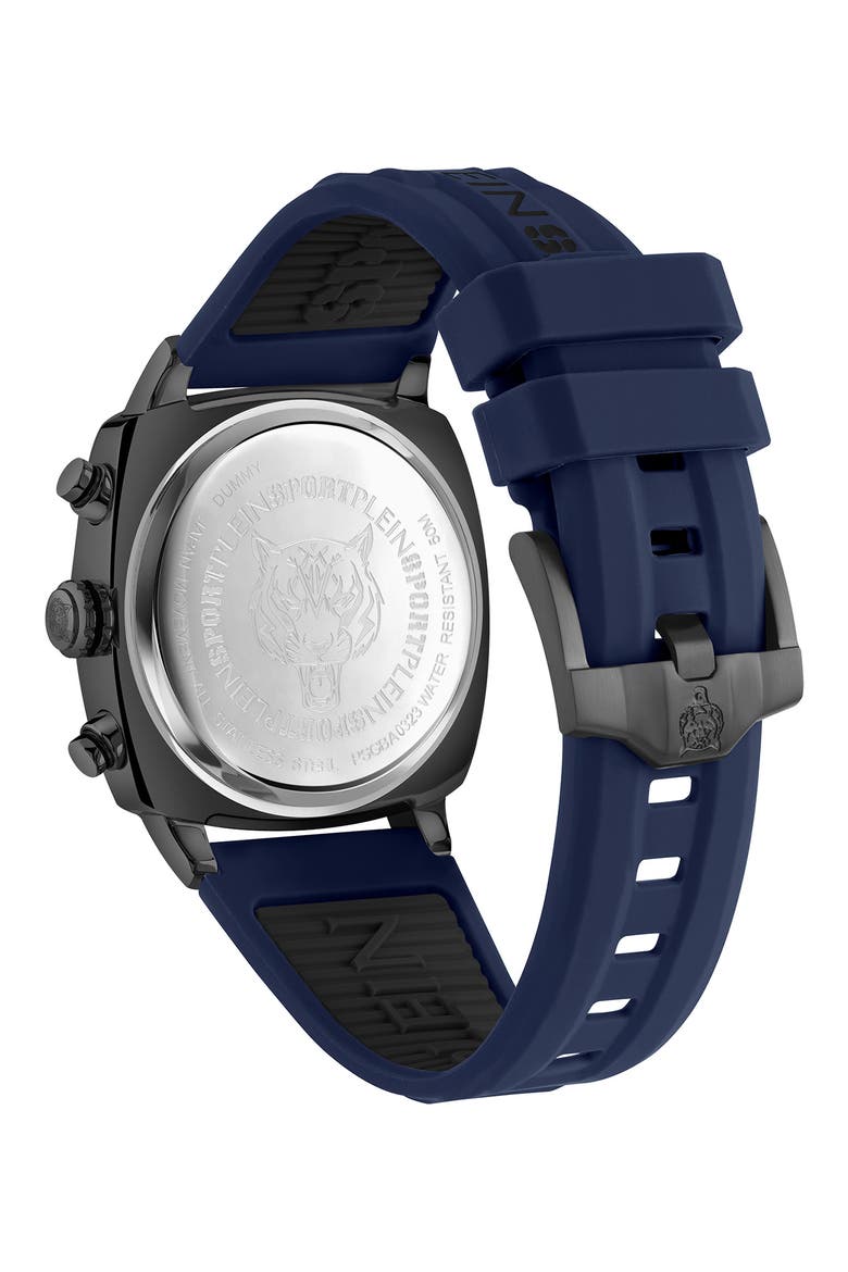 Wildcat Silicone Strap Watch, 40mm, Alternate, color, IP BLACK