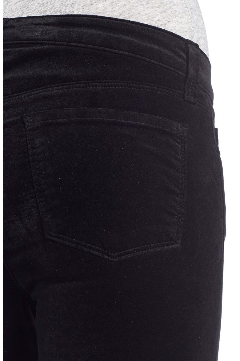 'Bella' Kick Flare Pants, Alternate, color, BLACK VELVETEEN