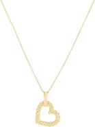 The Lovery Fine Jewelry Gold Woven Open Heart Necklace