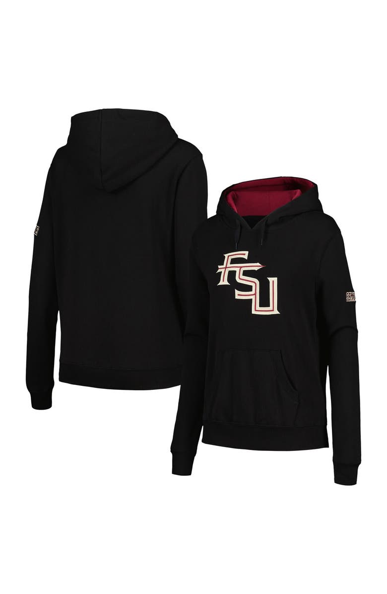 COLOSSEUM Women's Colosseum Black Florida State Seminoles Big Logo Pullover Hoodie, Alternate, color, 