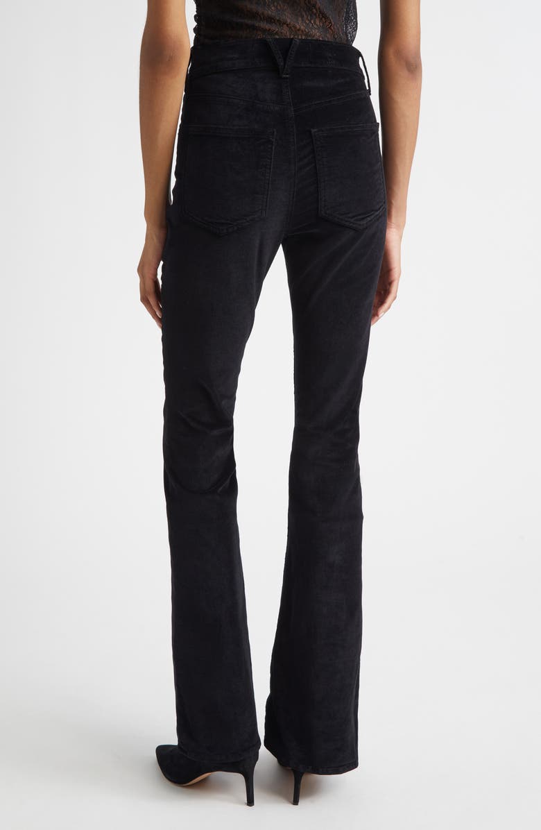 Veronica Beard Beverly High Waist Skinny Flare Velvet Jeans, Alternate, color, Black