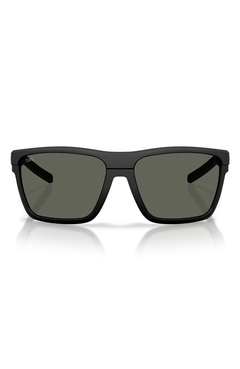 Costa Del Mar Pargo 61mm Polarized Square Sunglasses, Main, color, Netplus Black / Gray