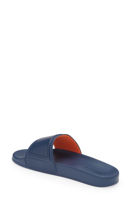 Santoni Men's Edison-tpuu59 Slip On Pool Slide Sandals In Navy
