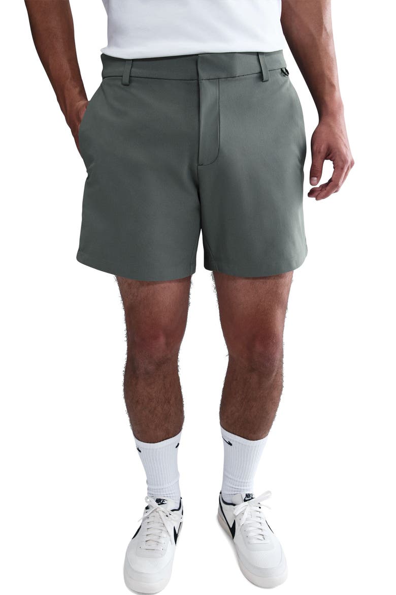 24.7 PerfectStretch Dri-FIT Flat Front Shorts, Main, color, SMOKE GREY/ BLACK/ NANO GREY