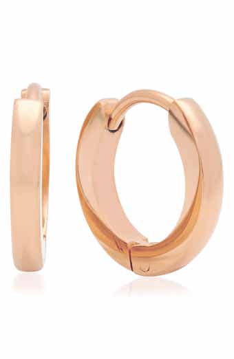 18k Rose Gold Plated Hoop Earrings