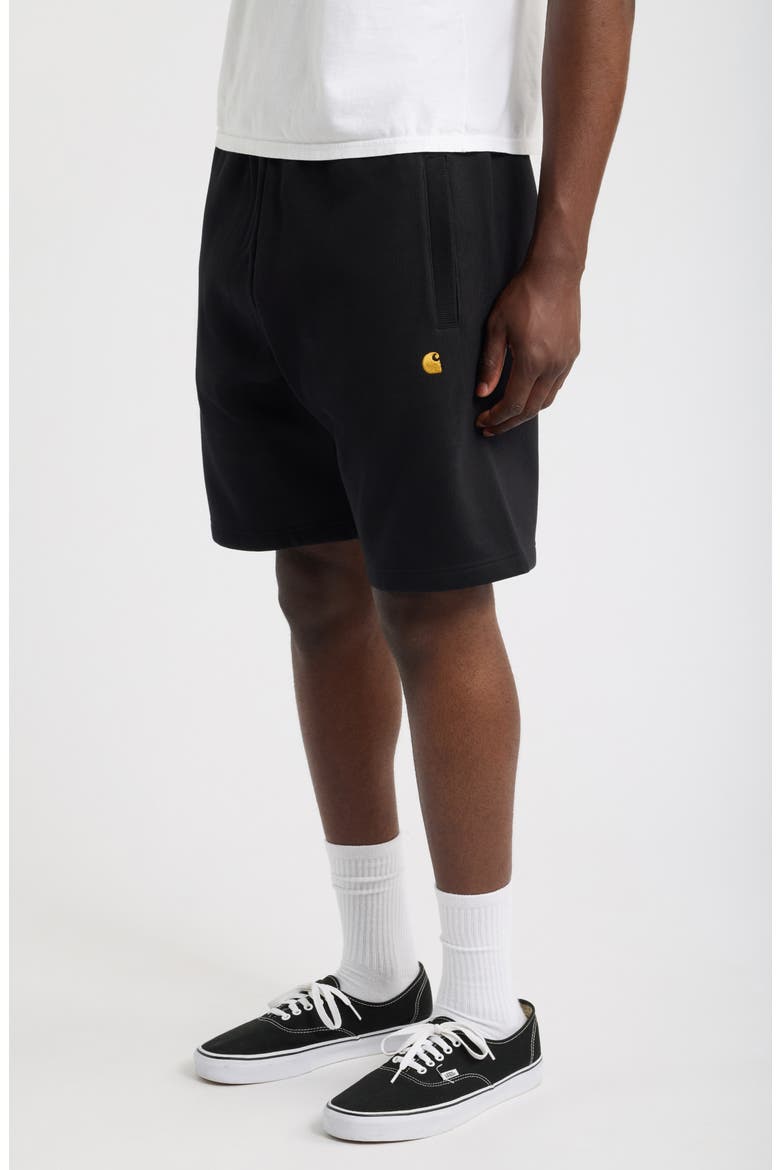 Chase Sweat Shorts, Alternate, color, BLACK / GOLD