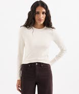 Pact Perfect Rib Crewneck Layering Long Sleeve Tee Made With Organic Cotton