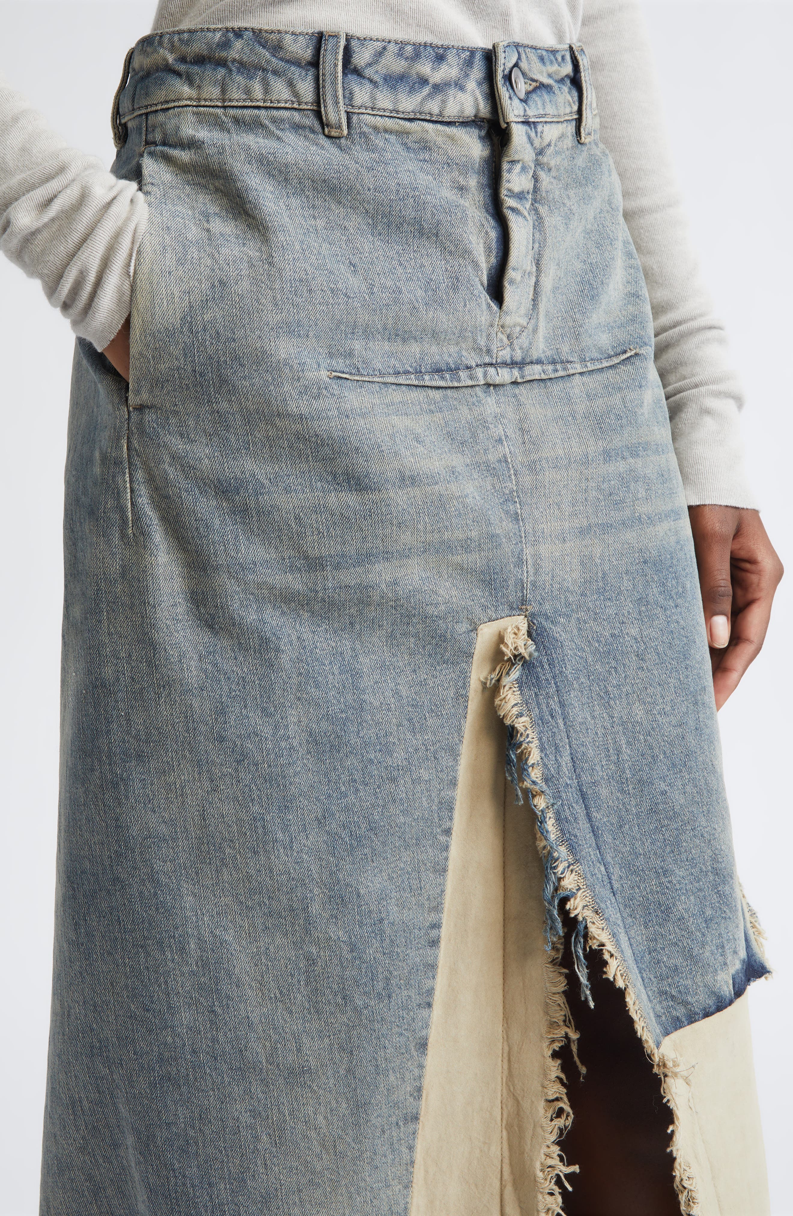 Concordians Sliced Denim Skirt (Women) | Nordstrom