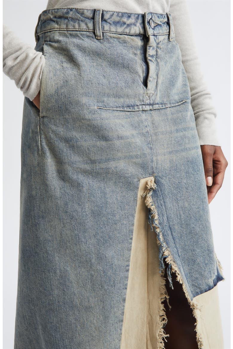 Concordians Sliced Denim Skirt, Alternate, color, DIRTY HUSTLER/ NATURAL