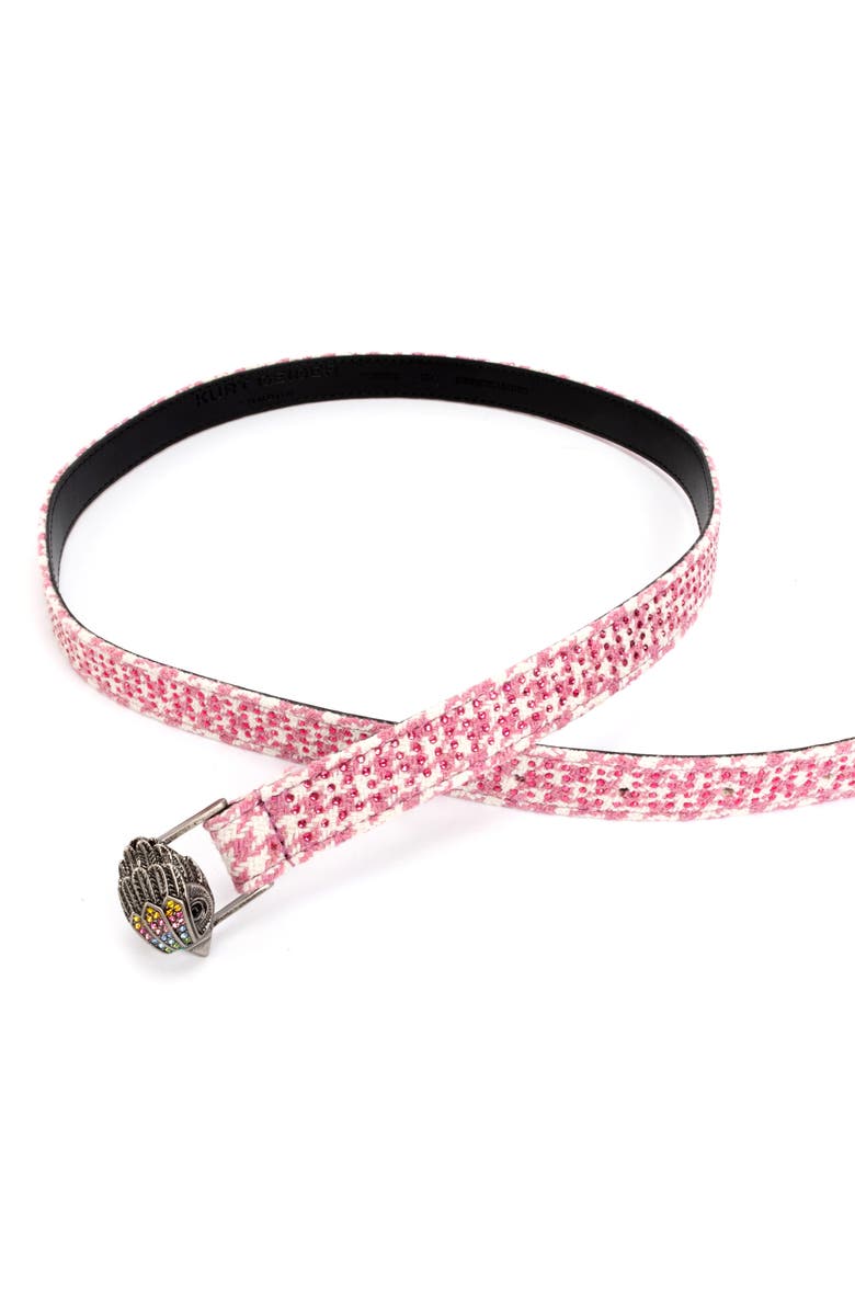 Kurt Geiger London Crystal Houndstooth Belt, Alternate, color,