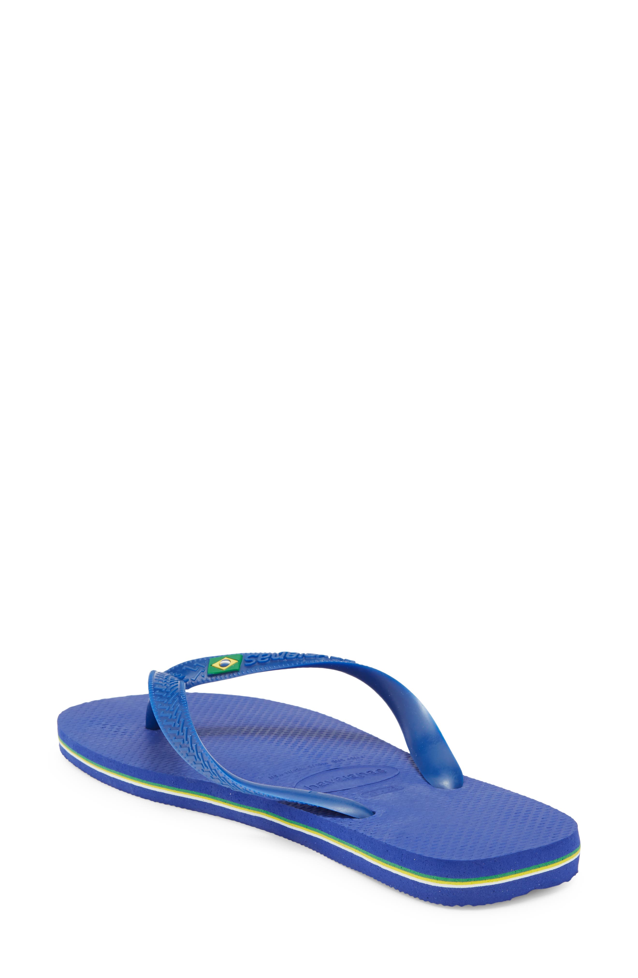 Brazil Logo Flip Flop, Alternate, color, MARINE BLUE