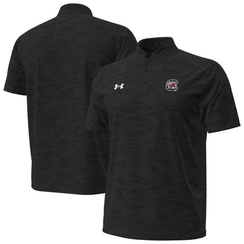Men's Under Armour Black South Carolina Gamecocks Drive Camo Jacquard Polo