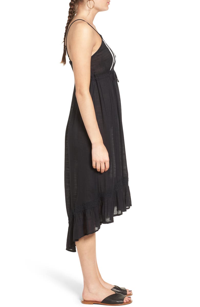Rip Curl Embroidered Midi Dress, Alternate, color, 