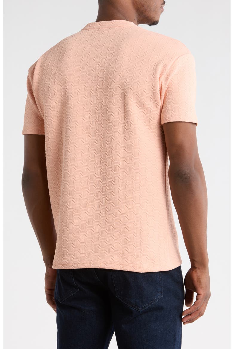 Textured Knit T-Shirt, Alternate, color, DARK PINK