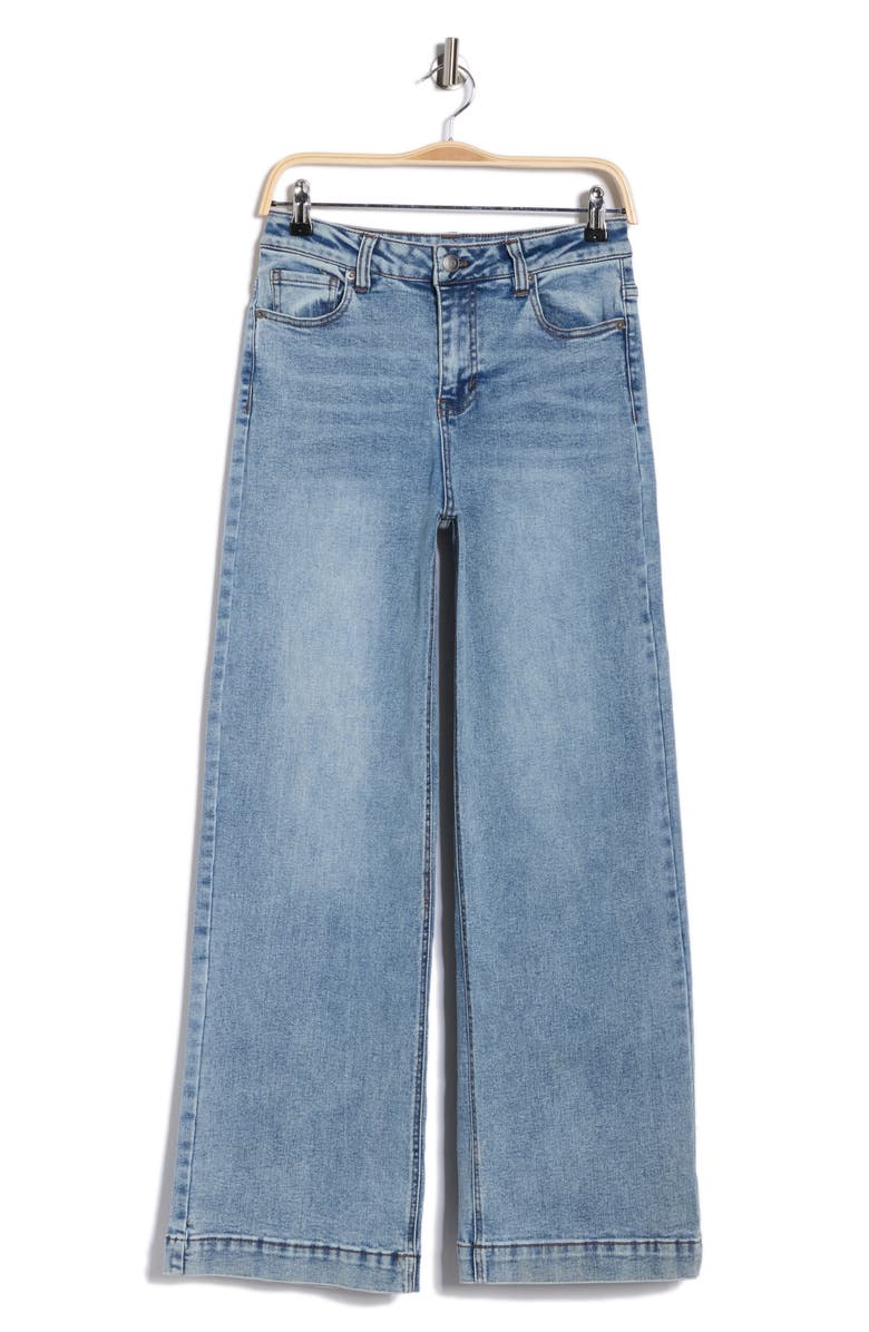 INTERNATIONAL DESIGNER Wide Leg Jeans, Main, color, Mid Blue