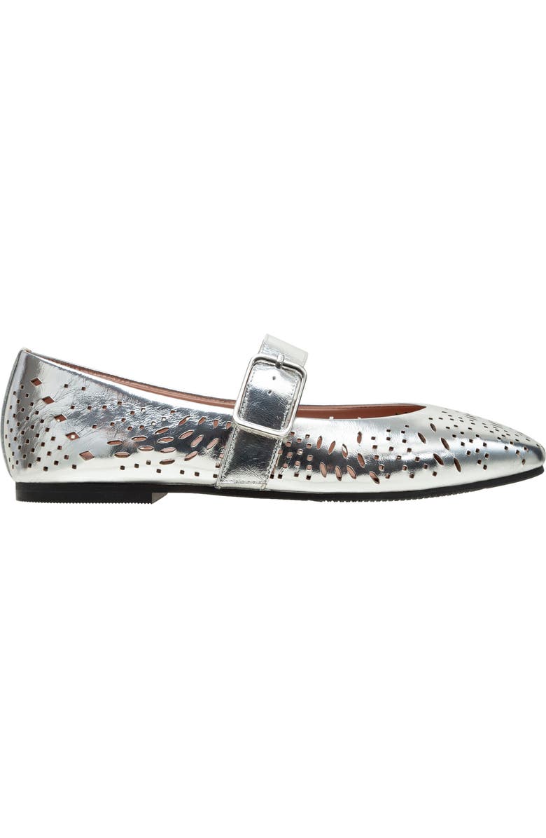 Linea Paolo Miller Mary Jane Flat, Alternate, color, Silver