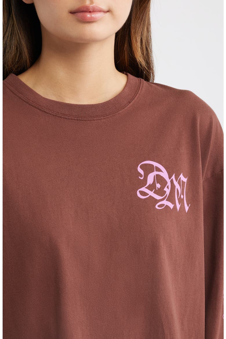 Pleasant Slumber Graphic Long Sleeve T-Shirt, Alternate, color, CHOCOLATE