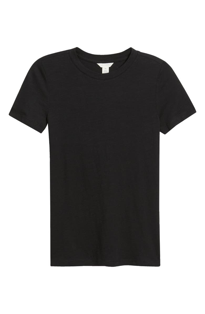 Caslon<sup>®</sup> Cotton Blend Crewneck T-Shirt, Main, color, Black