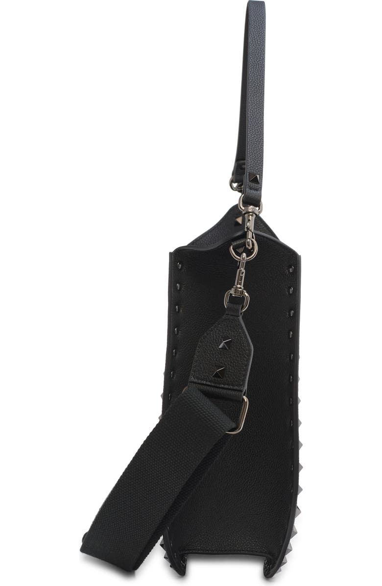 Valentino Garavani Rockstud Leather Hobo Bag, Alternate, color,