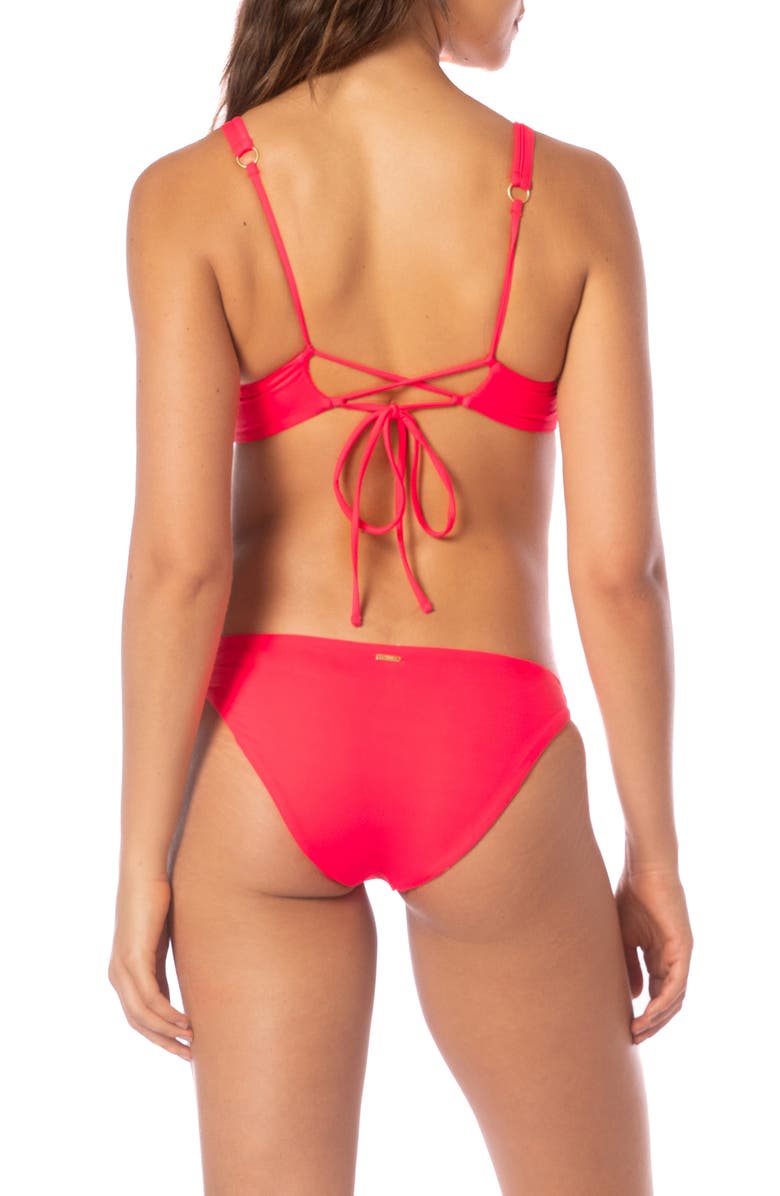 Maaji Victoria Reversible Bikini Top, Alternate, color, Red
